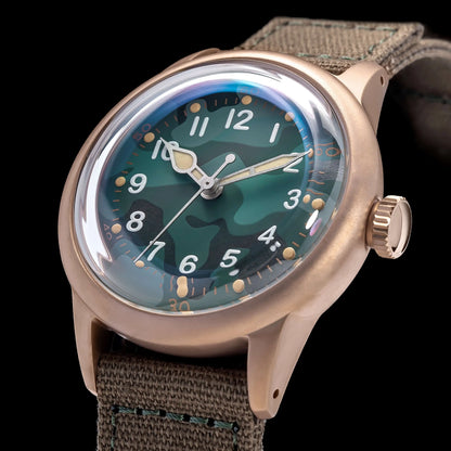 【SHY035】THORN Watch CuSn8 Tin Bronze Watch 36mm Diameter WWII Military Watch Retro Watch Trendy Men's Watch NH35 Movement