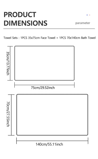 New Home Soft and Comfortable Bath Towels for Men and Women, Absorbent and Comfortable Couple's Large Towels, Wrapping Towels