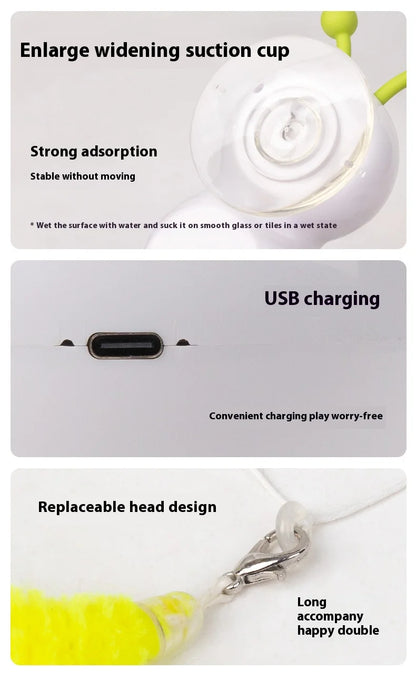 Intelligent interactive cat toy,Mobile activation wake-up, earthworm pole, toy with tail, automatic popping hole,Interactive