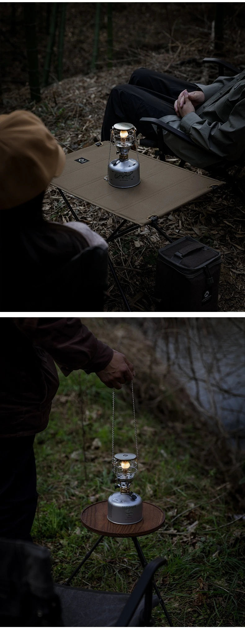 CAMPINGMOON Outdoor Lighting, Tent Light, Medium-sized Portable Small Lantern, Campsite Gas Light