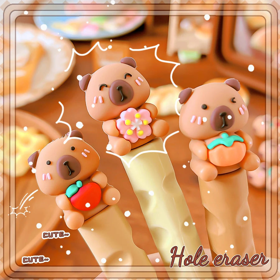 school teacher gift back to school supplies Aesthetic cute stationery Kawaii object funny erasers capybara rubber cute things