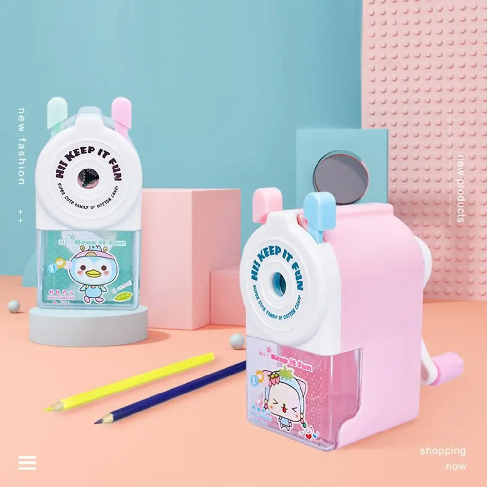 School Supplies Cartoon Animal Gift Pencil Sharpener Anti Sticking Lead Automatically Enters Lead Hand-cranked Mechanical Tool