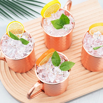 Copper Moscow Mule Mug Durable Coppery Beer Mugs Coffee Mug Milk Cup Pure Copper Bar Cup Drinkware Kitchen Supply