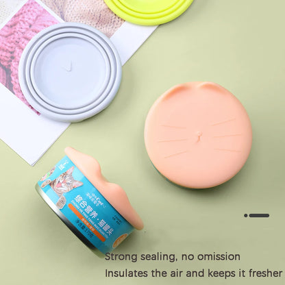 Silicone Canned Lid Sealed Feeders Food Can Lid For Puppy Dog Cat Storage Top Cap Reusable Cover Lid Health Pet Daily Supplies