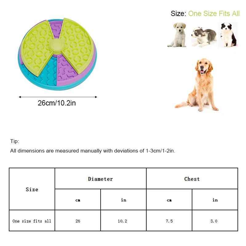 New Dog Slow Plate Pet Slow Food Mat Fun Slow Food Plates Beloved Of Pets Rotating Slow Food Plate Portable Slow Food Plate