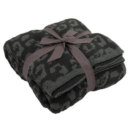 Super Soft Leopard Print Blanket, Warn Knitted Fleece Blanket, Sofa Nap Lightweight Blanket