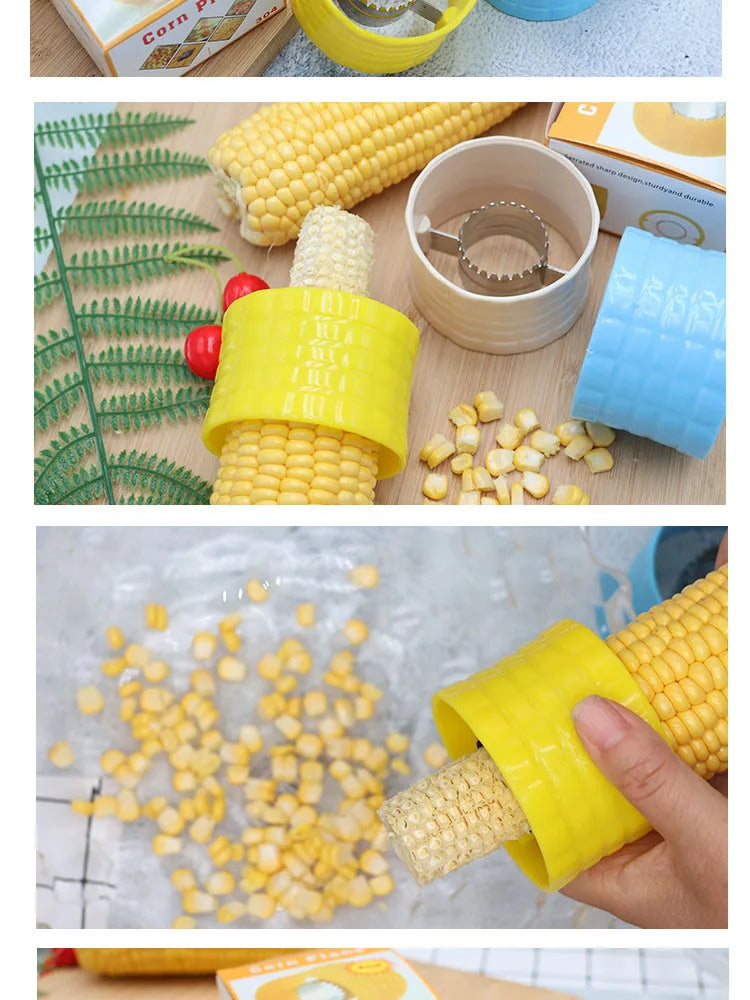 Stainless Steel Corn Thresher Fruit Vegetable Tools Easy Peeling Corn Thresher Peeler Corn Cob Remover Kitchen Accessories