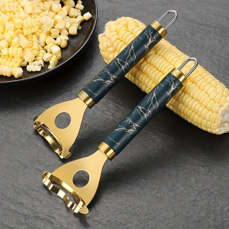 1pc Stainless Steel Corn Stripper – Efficient Cob Peeling, Durable Thresher, Kitchen Must-Have for Fresh Corn Lovers