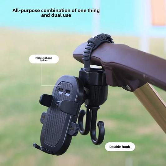 Universal Hook & Phone Holder - for Baby Strollers, Electric Bikes, and Stroller Hooks, Multi - function Hanging Bag Hook
