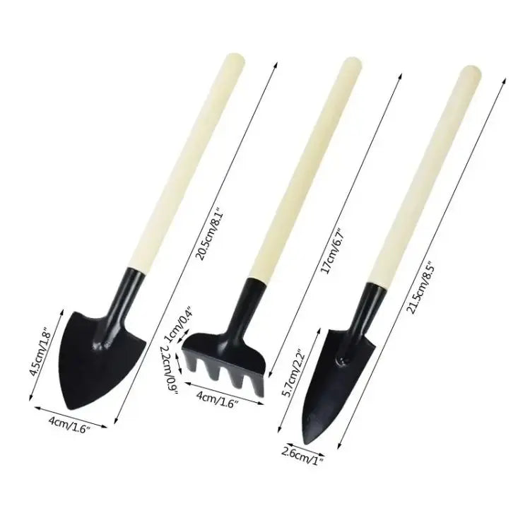 3Pcs/Set Mini Garden Tool Set For Garden Plants Flower Pot Cactus Vegetables Digging Weeding Indoor Small Plants Garden Tools