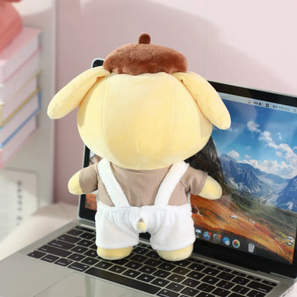 Plush Stuffed Pudding Dog Doll With Overalls That Can Be Worn And Taken Off Home Decor Toys