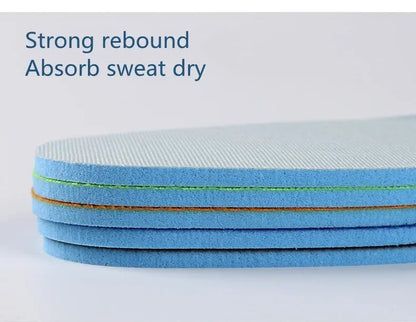 Sports Shock-Absorbing Insoles Soft Breathable Deodorant Cushion Shoe Inserts Running Anti-slip Template for Men Women Insole