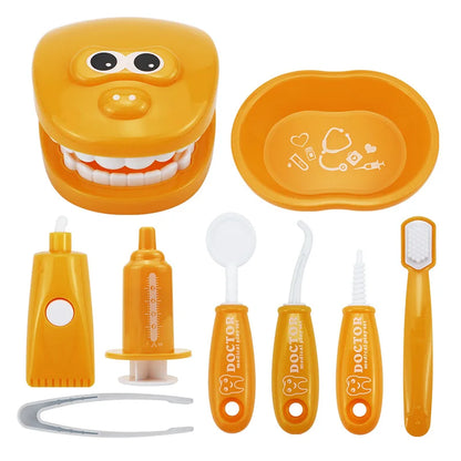 Children Montessori Toys Parent-child Interaction For Girl Boy Dentist Check Teeth Model Doctors Role Play Baby Kid Learning Toy