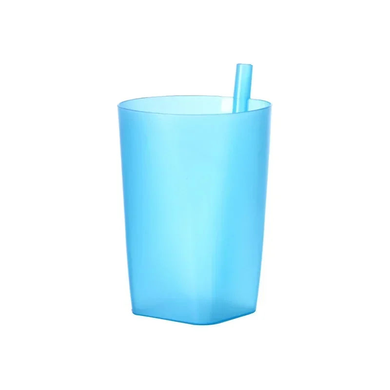 Candy Color Sippy Cups Built in Straw Water Practical Large Capacity Straw Cup for Children Kids Creative Water Drinking Mug New
