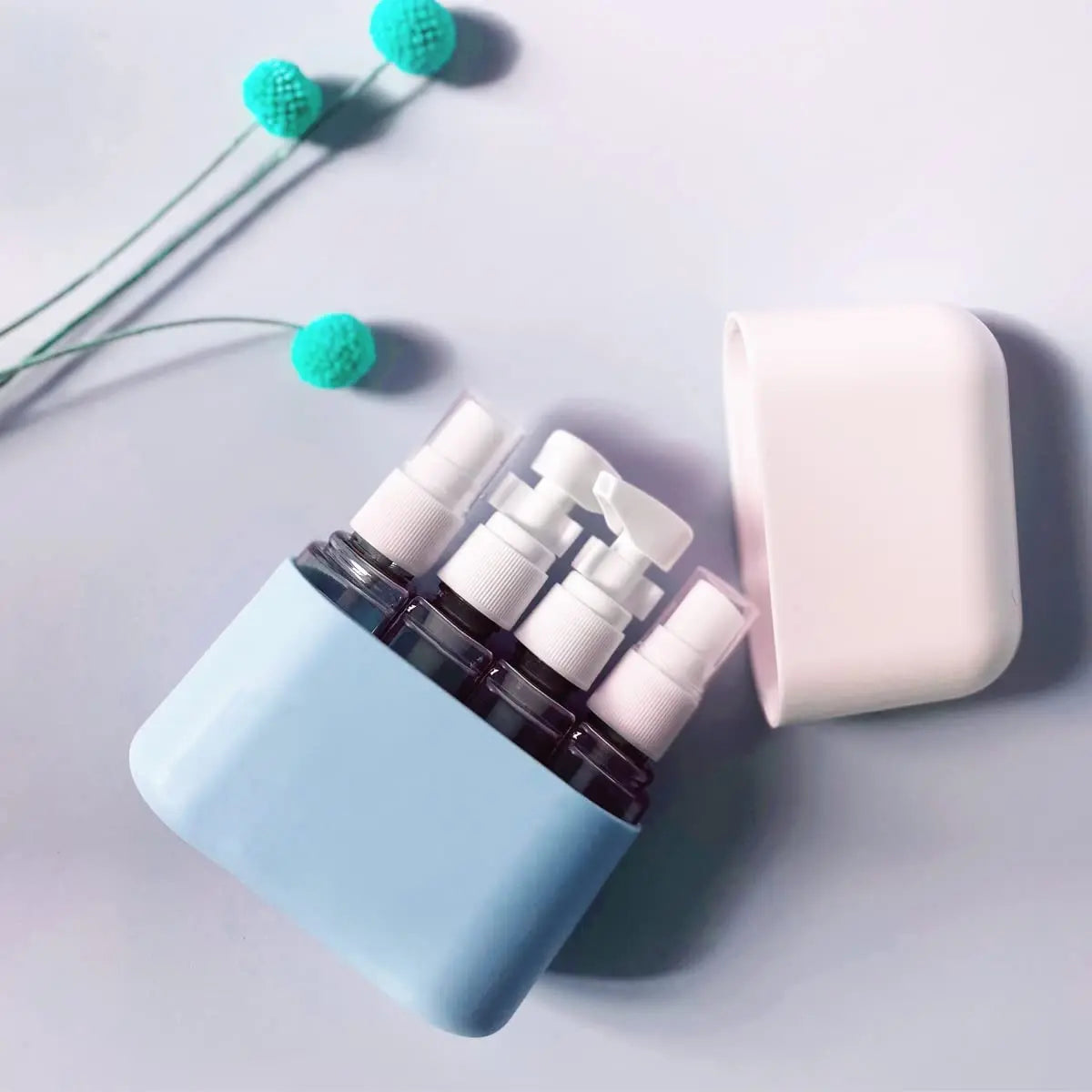 Travel Size Toiletries,4pcs Travel Container,Travel Bottle Leak Proof with Label,TSA Approved Reusable Containers For Toiletries