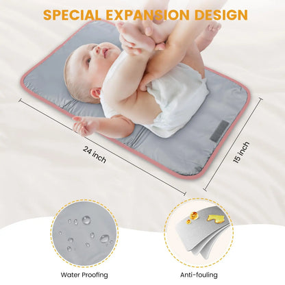 15.6 Inch Diaper Bag Tote with Insulated Pocket Baby Bag for Girl Boy with Changing Pad Large Baby Diaper Bag with Pacifier Case