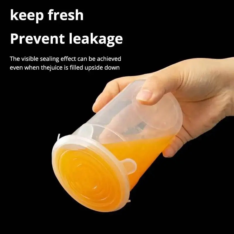 Silicone Cover Stretch Lids Reusable Durable and Expendable Lids Silicone Covers for Fresh Food Leftovers Keep Food Fresh