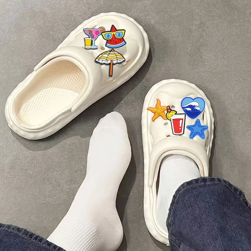 35/30 Pcs Shoe Charms for Crock Clogs Cute Cartoon Shoe Charms Lovely Shoe Accessories Summer Fashion Shoe Charms