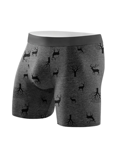 4pcs Men's Underwear Sports Fitness Boxer Briefs Breathable and Comfortable Long Panties Athleisure Fashion Long Panties