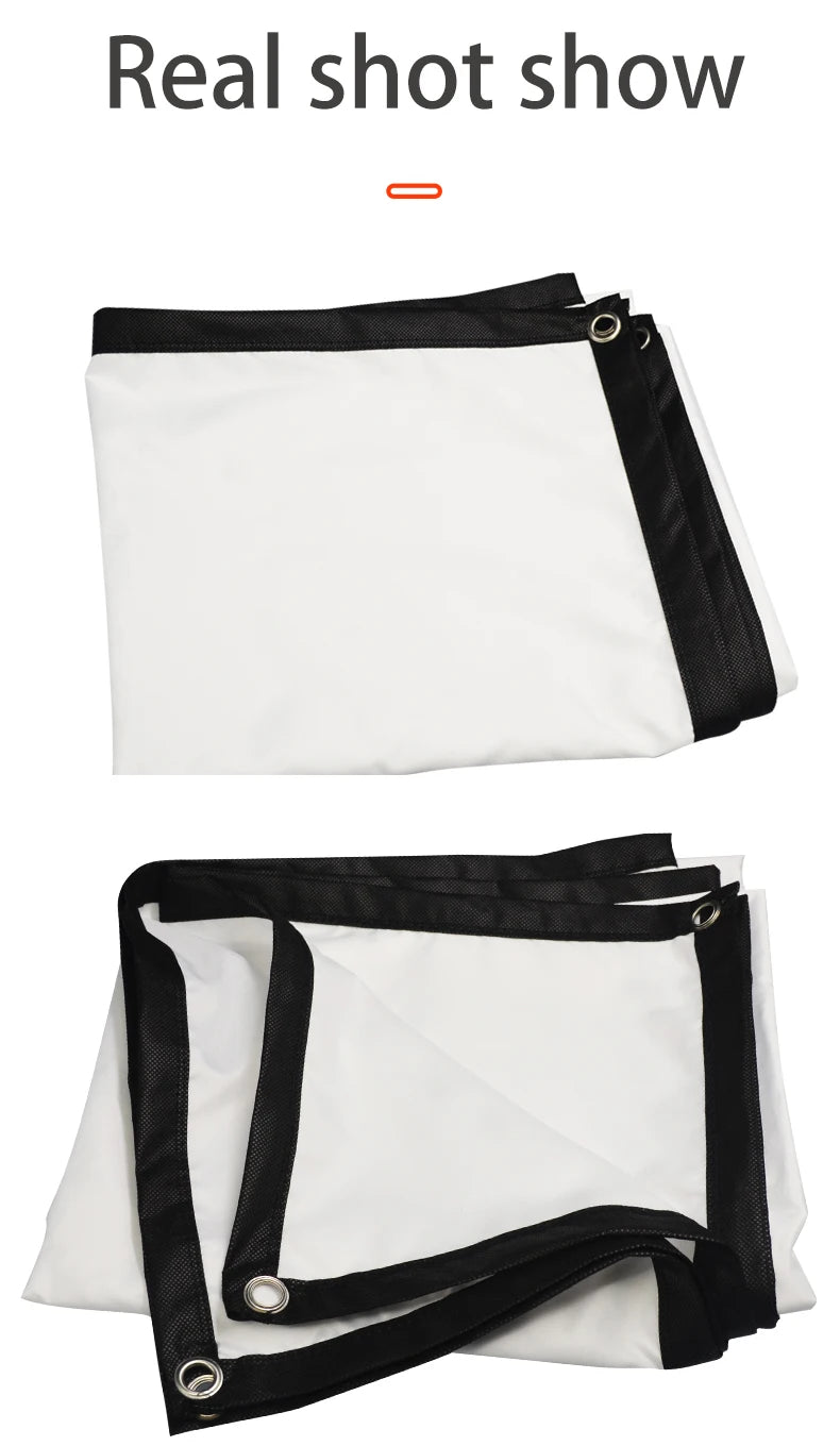 60-200 Inch Portable Foldable Projector Screen High Density White Less Creases Soft Projection Screen 16:9 Indoor Outdoor