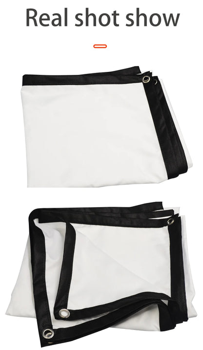 60-200 Inch Portable Foldable Projector Screen High Density White Less Creases Soft Projection Screen 16:9 Indoor Outdoor