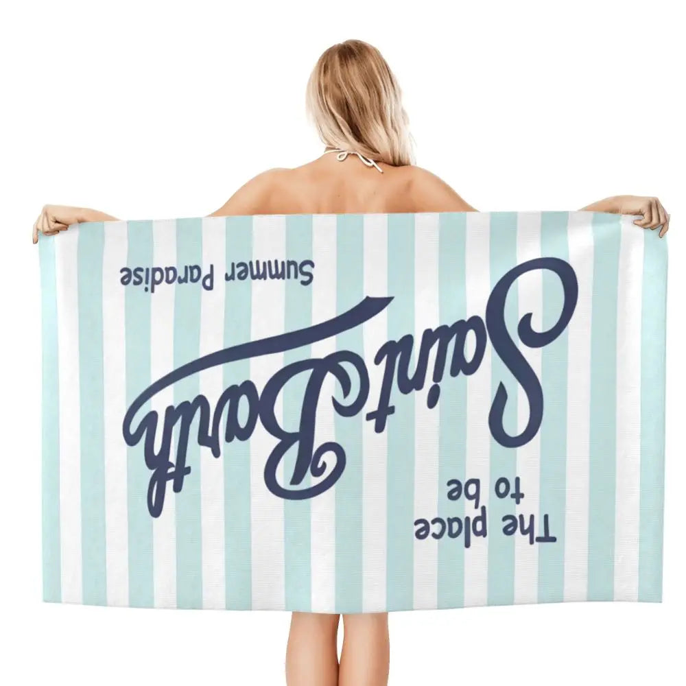 S-Saint B-Barth Beach Towel for Adults – Soft, Absorbent, and Lightweight for Travel