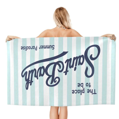 S-Saint B-Barth Beach Towel for Adults – Soft, Absorbent, and Lightweight for Travel