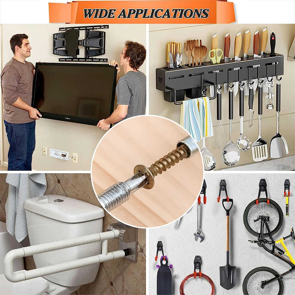 Serrated Steel Wall Anchors Metal Expansion Tube Pipe Self Tapping Screw Drilling Plug for Concrete Wall Fasteners Bolt Anchors