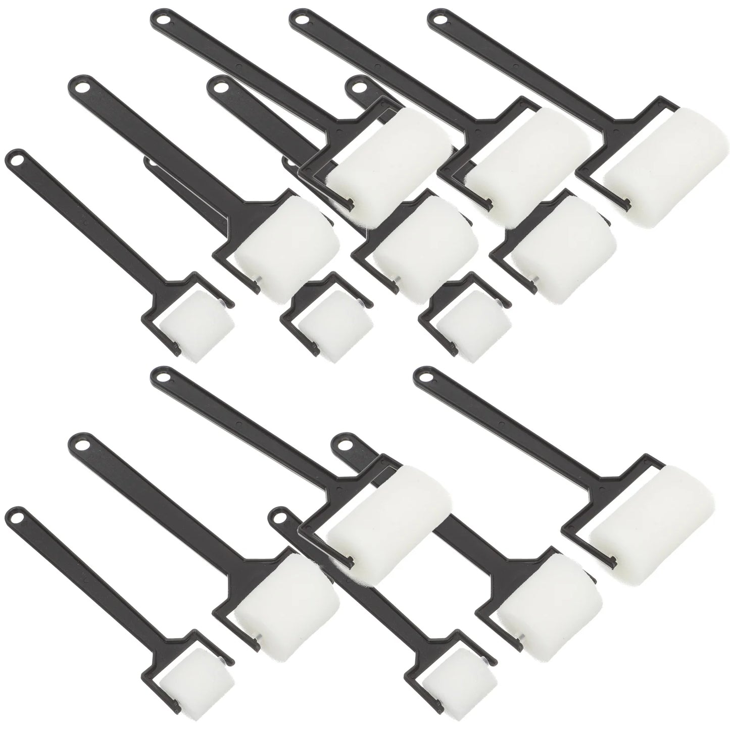 Foam Brushes 15Pcs Foam Paint Brushes Drawing Sponges Roller Kit Sponges Rolling Brush Rollers Foam Sponges Brush Painting