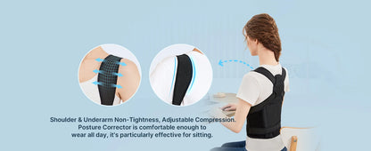 Back Brace and Posture Corrector for Women Men, Adjustable & Lightweight - Scoliosis & Hunchback Correction, Relief Back Pain