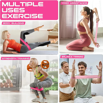 Resistance Bands for Working Out, Elastic Exercice Loop Bands,Yoga Starter Set of Stretch Bands for Booty Legs,Pilates Flexbands