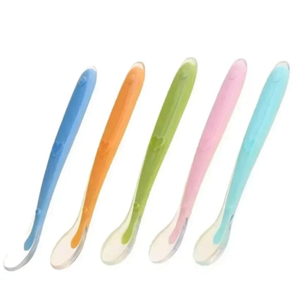 1pcs Silicone Spoon for Baby Infant Feeder Spoons for Children Kids Soft Safety Feeding Spoons BPA Free Baby Utensils Flatware