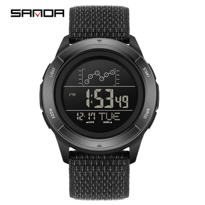 SANDA 2198 Single Monitor Male Student Electronic Watch Multifunctional Waterproof sports Student Electronic Watch 2025
