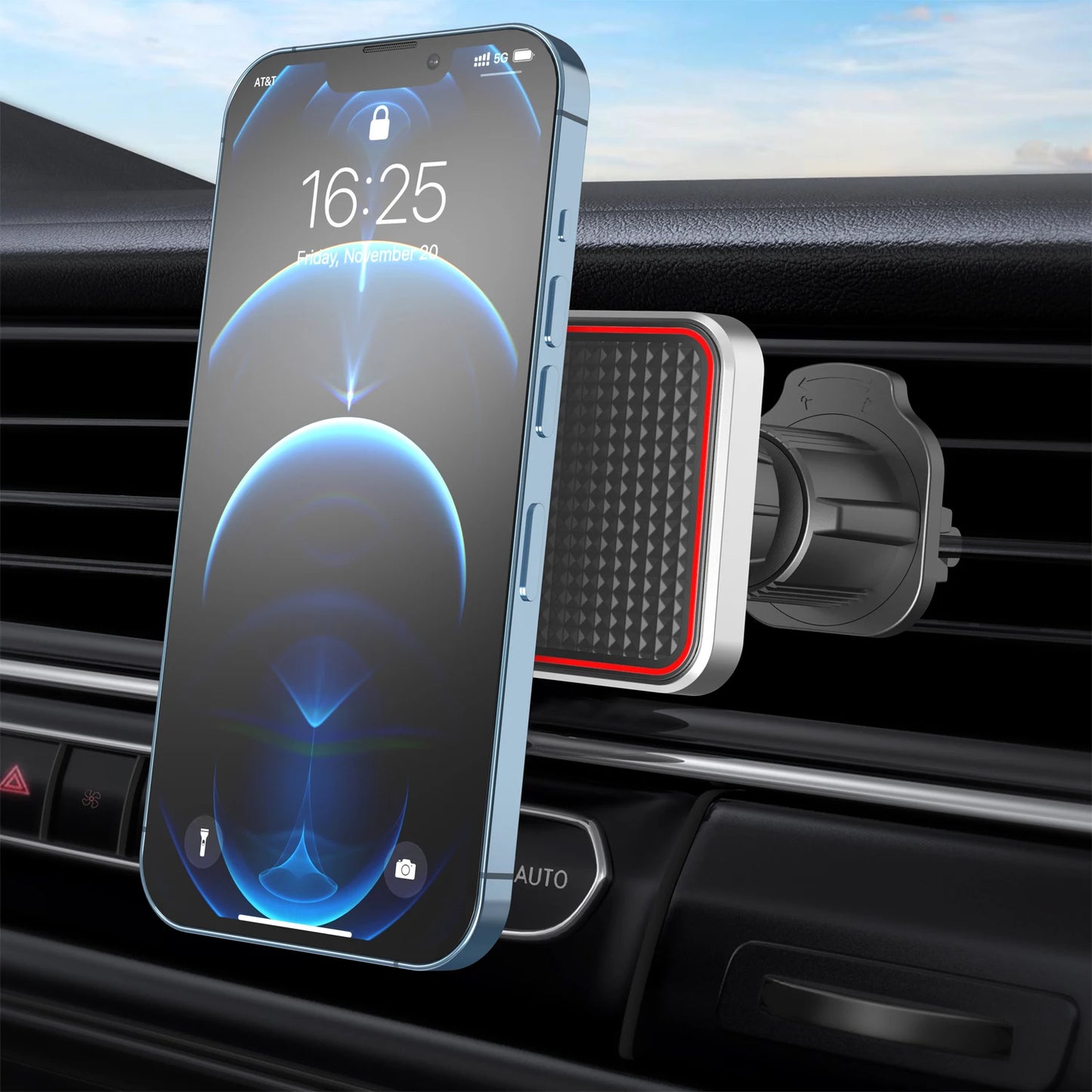 Magnetic Phone Holder Car Phone Mount Magnetic [Easily Install] Phone Mount for Car [6 Strong Magnets] Cell Phone Holder for Car