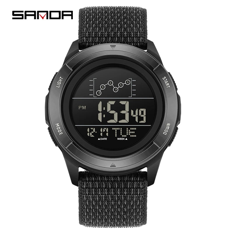 SANDA 2198 Single Monitor Male Student Electronic Watch Multifunctional Waterproof sports Student Electronic Watch 2025