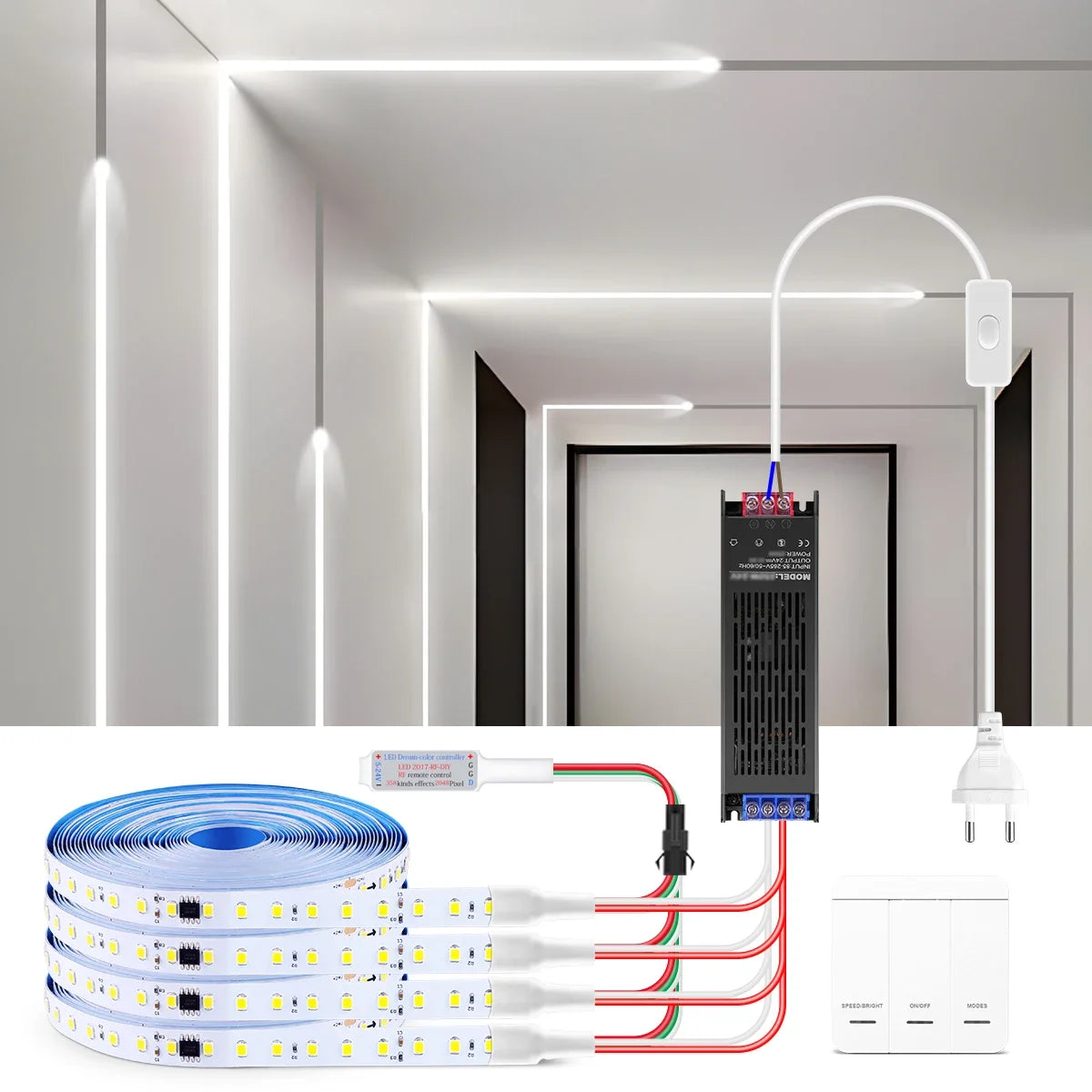 Smart WS2811 IC LED Strip Light Horse Running Chasing Effect Individual Pixel LED Addressable Control With Remote Panel Switch