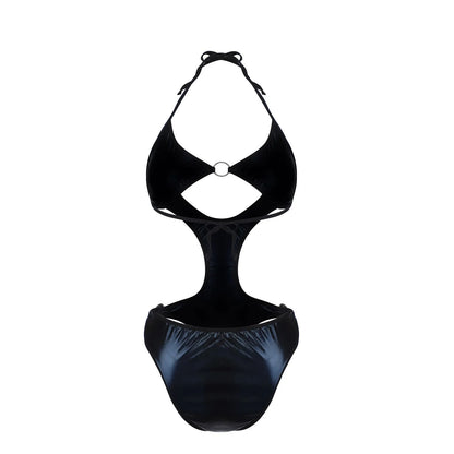 Female Underwear Sexy Lingerie Set Sexy Patent Leather Sleepwear Temptation Underwear Nightdress Lingerie Women's lingerie