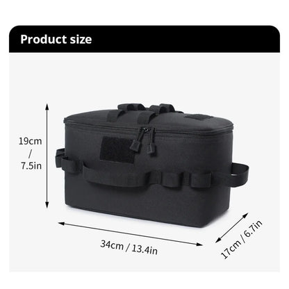 Camping Storage Bag Portable Folding Large Capacity Ground Nail Tool Bag Gas Canister Hiking Picnic Cookware Utensils Kit Bag