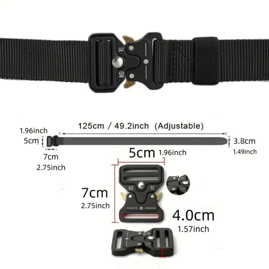 High Quality Men Belt Outdoor Hunting Men Belt Outdoor Work Training Belt Woven Belt Canvas Multi Function Belt Denim Belt