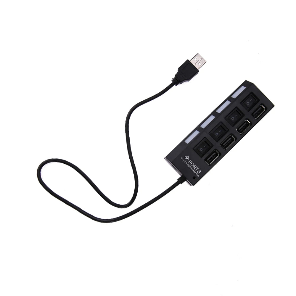 USB Splitter 4 Port Multiple Expander Docking Stations USB 2.0 Type C Hub OTG Adapter for Laptop PC Keyboard Mouse