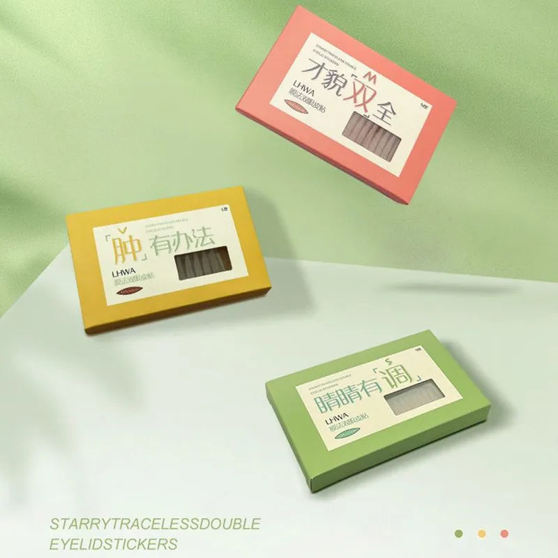 LHWA Invisible Eyelid Stickers Strong Adhesive Double Eyelid  Fold Eye Tape Paste For Big Eyes Makeup Beauty Cosmetic Tool