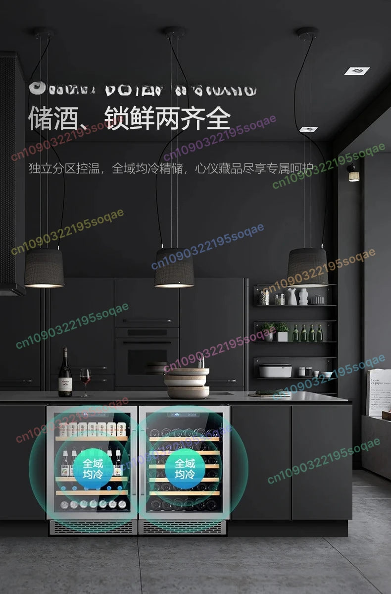 Embedded Wine Cabinet Household Small Refrigerator Constant Temperature Refrigerated Cabinet Drinks Ice Bar