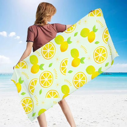 Beach Towel Fast Dry Towel for Fitness Fashion Gym Towels With Designs Microfiber Sauna Cloth Lemon Absorbent Home Quick Trip