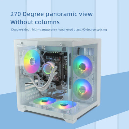 MANMU Hot Selling Gaming Computer MATX Cases pc Tempered Glass Case pc Computer Gaming Matx Computer Case