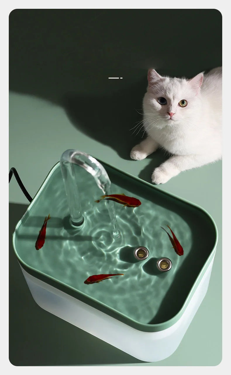 Pets Water Fountain Auto Filter USB Electric Mute Cat Drinker Bowl 1500mL Recirculate Filtring Drinker for Cats Water Dispenser