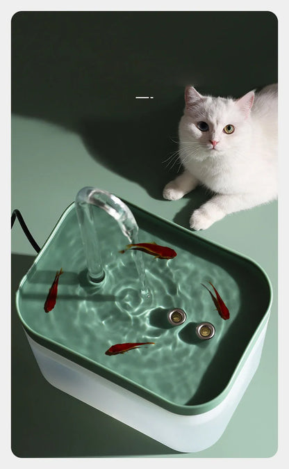 Pets Water Fountain Auto Filter USB Electric Mute Cat Drinker Bowl 1500mL Recirculate Filtring Drinker for Cats Water Dispenser
