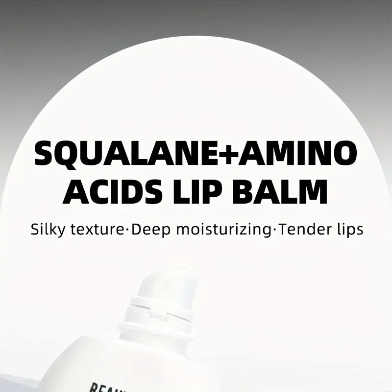 BEAUTY GLAZED Nourishing Lip Balm with Plant Squalane and Amino Acids, Natural Oil-Based, Long-Lasting Moisture Plant Squalane
