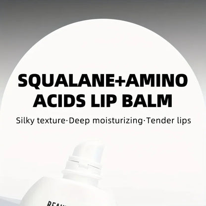 BEAUTY GLAZED Nourishing Lip Balm with Plant Squalane and Amino Acids, Natural Oil-Based, Long-Lasting Moisture Plant Squalane
