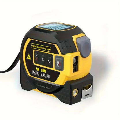 Laser Tape Measure 3In1 Digital Tape Measure 40/60M High Infrared Precision Rangefinder Steel Measuring with Large Display Tool