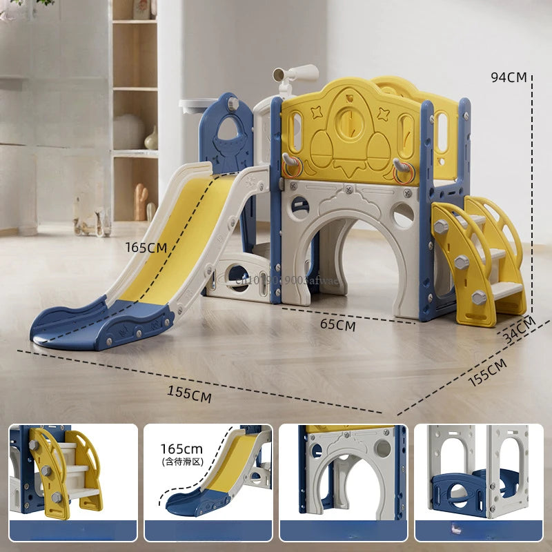 Children's Slide Outdoor Indoor Domestic Baby Sports Three-in-one Slide Swing Family Multifunction Amusement Park Toys Slide